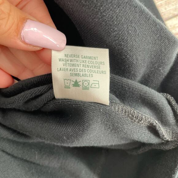 Roots Canada Full Zip Mock Neck Sweatshirt Women's Size Medium Black - Picture 6 of 8